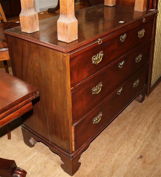 19th century 3 drawer mahogany chest